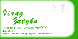 virag zatyko business card